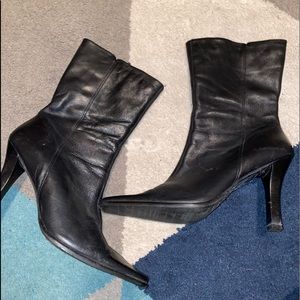Black leather boots size 11